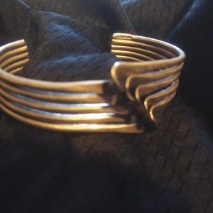 silver multiple wave bracelet